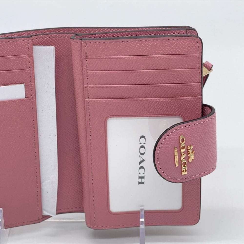 Coach Medium Corner Zip Wallet Leather Pink - Picture 6 of 10